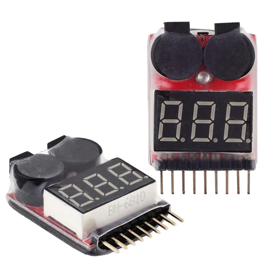 2-8S Lipo Battery Voltmeter w/Buzz Alarm