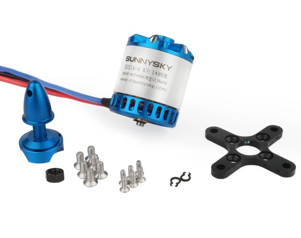 SunnySky X Series X2216-1400kv V3 Brushless Motor Short Shaft